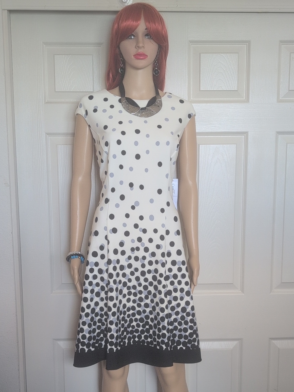London Times Ombre Dot dress